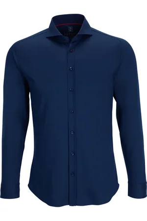 DESOTO Heren, Overhemden, Blauw, Maat: S Katoen
