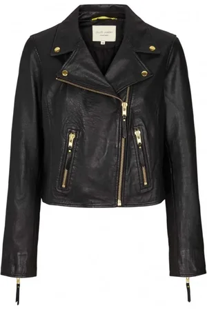 Lollys Laundry Dames, Jassen, Zwart, Maat: XL Leer