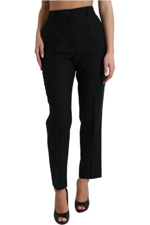 Dolce & Gabbana Dames, Broeken, Zwart, Maat: L Wol