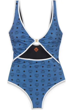 MCM Dames, Badkleding, Blauw, Maat: M Katoen