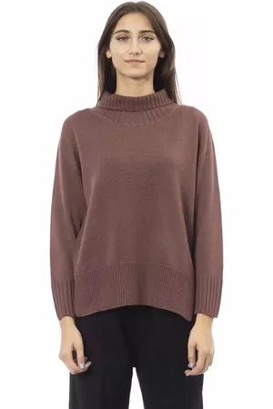 ALPHA STUDIO Dames, Truien, Bruin, Maat: M