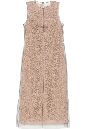 Fendi Dames, Jurken, Bruin, Maat: XS