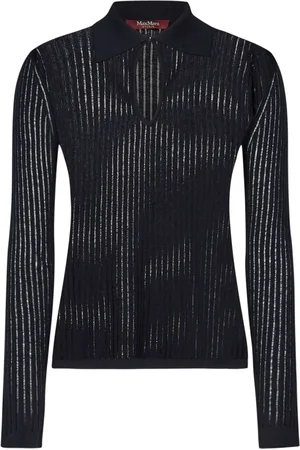 Max Mara Dames, Tops, Zwart, Maat: L Zijde