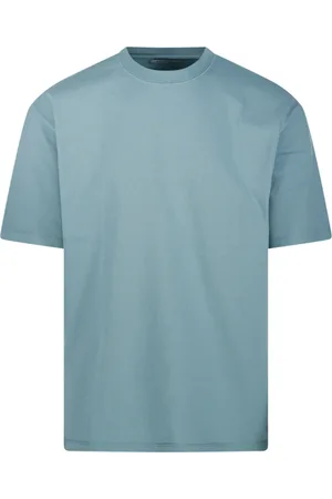 AMISH Heren, Tops, Blauw, Maat: L Katoen