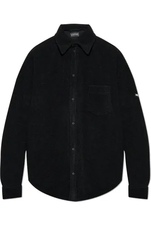 Balenciaga Heren, Overhemden, Zwart, Maat: XL