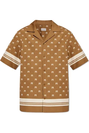 Moncler Heren, Overhemden, Bruin, Maat: S Katoen