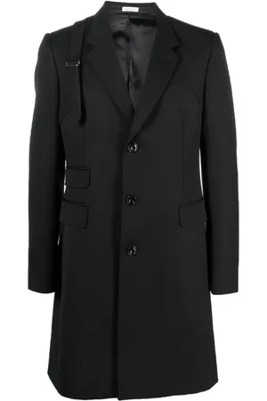 Alexander McQueen Heren, Mantels, Zwart, Maat: L Wol