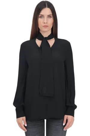 Armani Exchange Dames, Blouses & Shirts, Zwart, Maat: XS Viscose