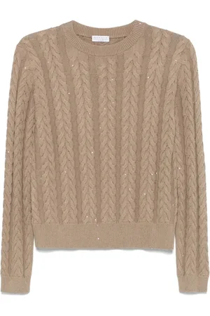 Brunello Cucinelli Dames, Truien, Bruin, Maat: M