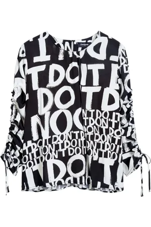 Desigual Dames, Blouses & Shirts, Zwart, Maat: M Viscose