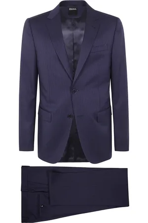 Ermenegildo Zegna Heren, Pakken, Blauw, Maat: L Wol