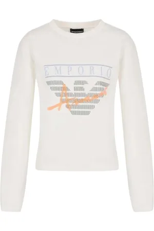 Emporio Armani Dames, Sweatshirts & Hoodies, Wit, Maat: M Katoen