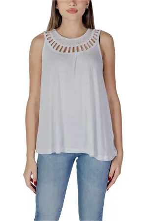 B YOUNG Dames, Tops, Wit, Maat: S Viscose