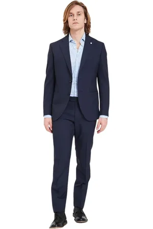 LUIGI BIANCHI MANTOVA Heren, Pakken, Blauw, Maat: L