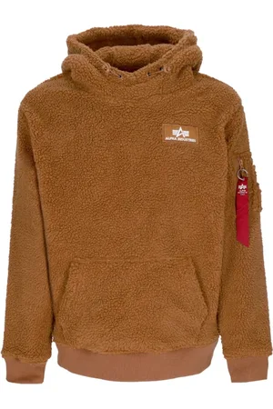 Alpha Industries Heren, Sweatshirts & Hoodies, Bruin, Maat: M Poliester