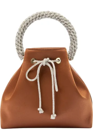 Hibourama Dames, Tassen, Bruin, Maat: ONE Size Satijn