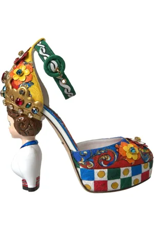 Dolce & Gabbana Dames, Schoenen, Veelkleurig, Maat: 36 1/2 EU Katoen