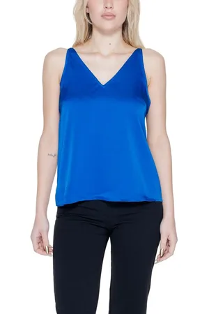 VILA Dames, Tops, Blauw, Maat: L Poliester