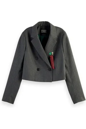 Scotch&Soda Dames, Jassen, Grijs, Maat: M Leer