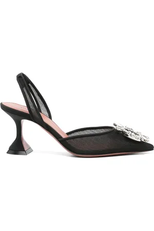 Amina Muaddi Dames, Schoenen, Zwart, Maat: 38 EU