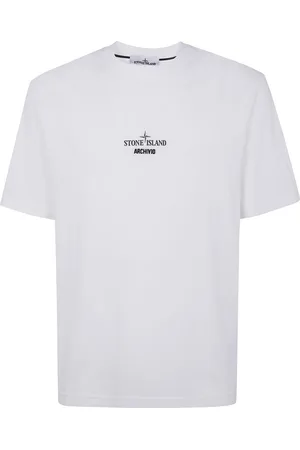 Stone Island Heren, Tops, Wit, Maat: M Katoen