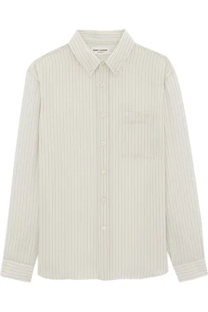Saint Laurent Heren, Overhemden, Wit, Maat: L Zijde