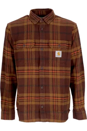 Carhartt Heren, Overhemden, Bruin, Maat: XL Katoen
