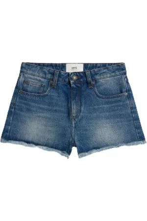 Ami Dames, Korte broeken, Blauw, Maat: W29 Denim