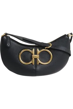 Salvatore Ferragamo Dames, Pre-owned, Zwart, Maat: ONE Size Leer