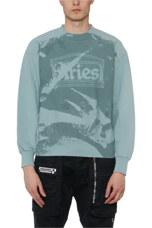 ARIES Heren, Sweatshirts & Hoodies, Blauw, Maat: L Katoen