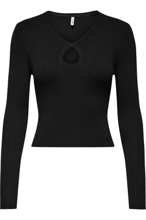 ONLY Dames, Truien, Zwart, Maat: M Nylon