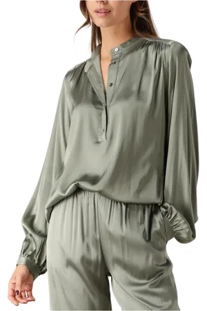 AMAYA Amsterdam Dames, Blouses & Shirts, Groen, Maat: XS Viscose