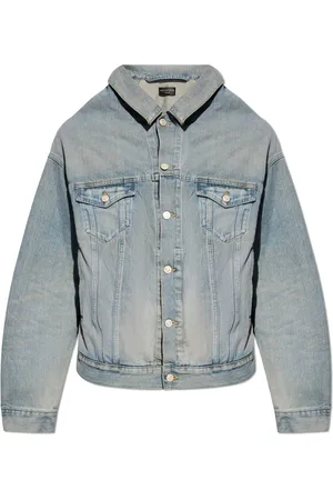 Balenciaga Heren, Jassen, Blauw, Maat: S Denim