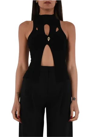 Elisabetta Franchi Dames, Tops, Zwart, Maat: XL Zijde