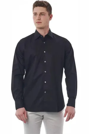 BAGUTTA Heren, Overhemden, Zwart, Maat: 4XL Katoen