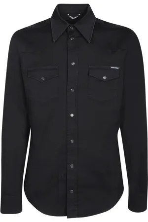 Dolce & Gabbana Heren, Overhemden, Zwart, Maat: 2XL Denim