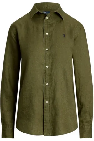 Ralph Lauren Dames, Blouses & Shirts, Groen, Maat: S Linnen