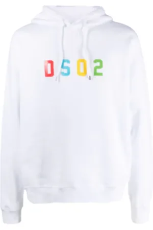 Dsquared2 Heren, Sweatshirts & Hoodies, Wit, Maat: M Katoen