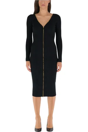 Elisabetta Franchi Dames, Jurken, Zwart, Maat: M Viscose