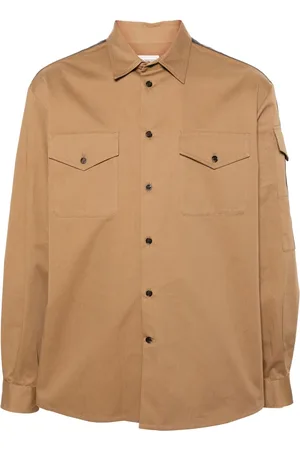Alexander McQueen Heren, Overhemden, Bruin, Maat: S Katoen
