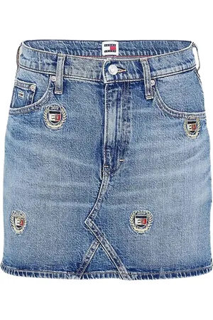 Tommy Hilfiger Dames, Rokken, Blauw, Maat: S Denim