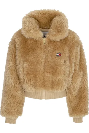 Tommy Hilfiger Dames, Jassen, Bruin, Maat: S Poliester
