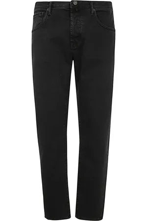 Incotex Heren, Jeans, Zwart, Maat: W34 Katoen