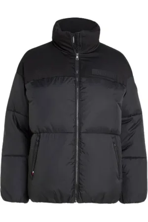 Tommy Hilfiger Dames, Jassen, Zwart, Maat: M Nylon