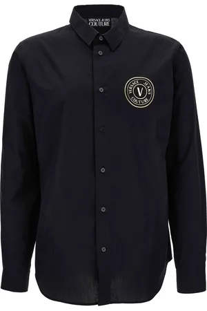 VERSACE Heren, Overhemden, Zwart, Maat: S