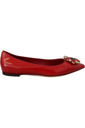 Dolce & Gabbana Dames, Schoenen, Rood, Maat: 36 1/2 EU Leer