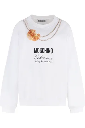 Moschino Dames, Sweatshirts & Hoodies, Wit, Maat: XS Katoen