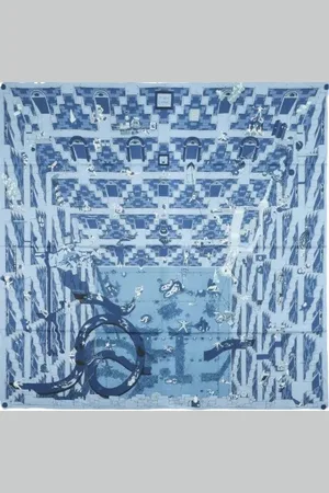 Hermès Dames, Pre-owned, Blauw, Maat: ONE Size Katoen