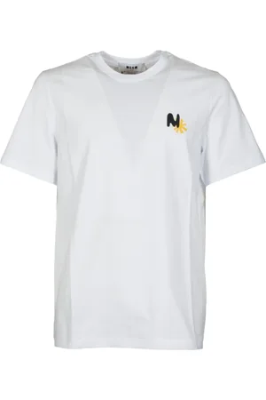 Msgm Heren, Tops, Wit, Maat: L Katoen