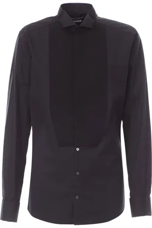 Dolce & Gabbana Heren, Overhemden, Zwart, Maat: XL Katoen